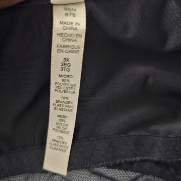 Rhonda Shear Black Style 676 Shapewear Leisure  Bra in Size 3X - Picture 8 of 9